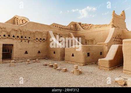 Ad Diriyah is home to revitalized Al Bujairi, a pedestrianized maze of winding alleyways with cafes and craft shops Stock Photo