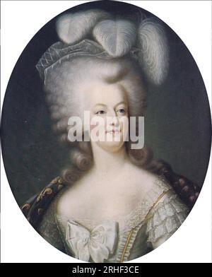 MARIE ANTOINETTE (1755-1793) last queen of France by Joseph Boze about 1785 Stock Photo