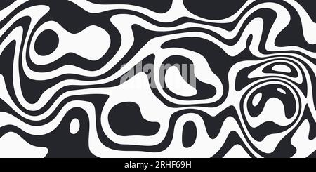 Wave lines abstract background. Black wavy vector lines. Stock Vector
