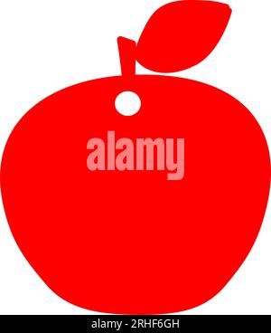 Vector apple tag. Back to school. Label with apple Stock Vector