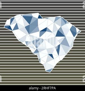 South Carolina icon. Network map of the US state. Round South Carolina ...