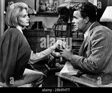 Eva Marie Saint, James Garner, on-set of the Film, '36 Hours', MGM, 1965 Stock Photo