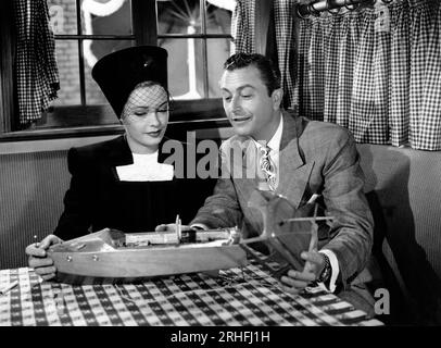 Jane Greer, Robert Young, on-set of the Film, 'They Won't Believe Me', RKO Radio Pictures, 1947 Stock Photo