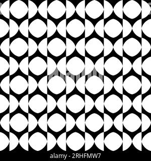 Seamless pattern with geometric motifs in black and white Stock Photo