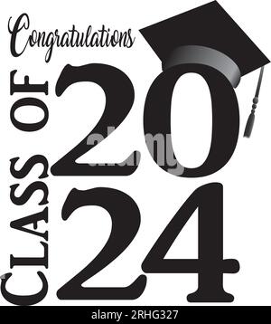 Bold Grad Cap Class of 2024 | Sticker