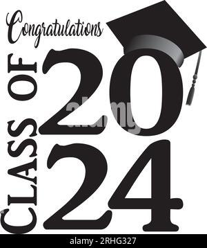 Class of 2024 Graduation Cap Stock Vector Image & Art - Alamy