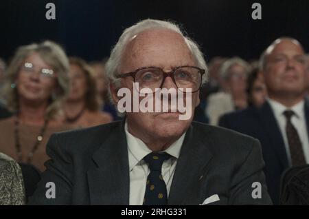 RELEASE DATE: September 9, 2023. TITLE: One Life. STUDIO: BBC Films. DIRECTOR: James Hawes. PLOT: Follows British humanitarian Nicholas Winton, who helped save hundreds of children from the Nazis on the eve of World War II. STARRING: ANTHONY HOPKINS as Nicholas Winton. (Credit Image: © BBC Films/Entertainment Pictures/ZUMAPRESS.com) EDITORIAL USAGE ONLY! Not for Commercial USAGE! Stock Photo