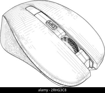 Mouse Vector. Isolated On White Background. A Vector Illustration Of An PC Computer Mouse. Stock Vector