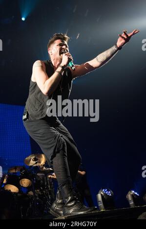 London, UK. 13 Mar 2015. Lead singer Danny O'Donoghue of Irish rock band The Script performs at Wembley Arena. Credit: Justin Ng/Alamy Stock Photo