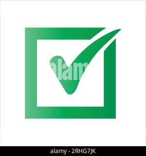 Green check mark, red cross mark icon. Isolated tick symbols, checklist signs, approval badge. Flat and modern checkmark design, vector illustratin. Stock Vector