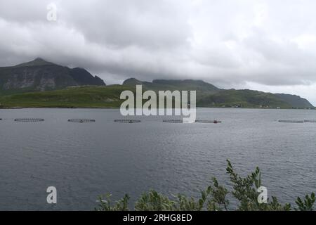 Lofoten peninsula, Norway, Mountains, lakes, and fjords Stock Photo