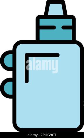 Modern vape icon outline vector. Electronic cigarette. Smoke juice color flat Stock Vector