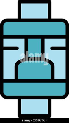 Vape atomizer icon outline vector. Electronic cigarette. Juice smoke color flat Stock Vector