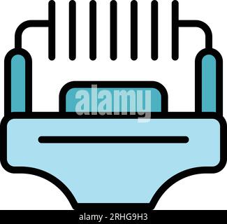 Vape coil icon outline vector. Electronic cigarette. Tobacco vaper color flat Stock Vector