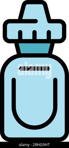 Ecigarette liquid icon outline vector. Vape cigarette. Electronic smoke color flat Stock Vector
