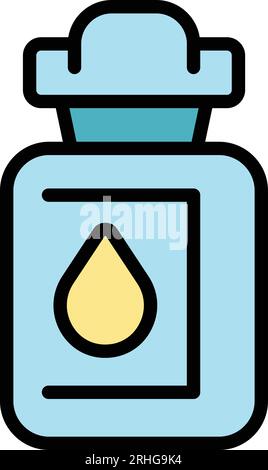Smoke liquid icon outline vector. E pen. Electronic juice color flat Stock Vector