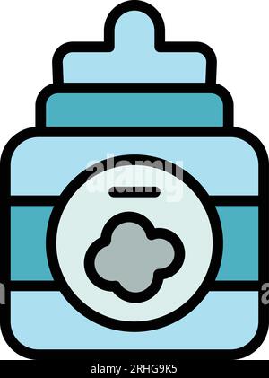 Bottle juice icon outline vector. Electronic cigarette. E liquid color flat Stock Vector