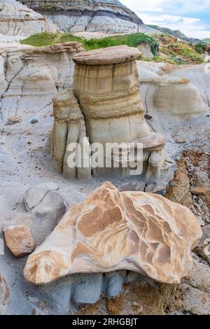 Drumheller Rocks The rock formations at Drumheller are excellent examples of how the ...