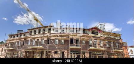 The view of a building under renovation in Kota Tua. Kota Tua is one of ...