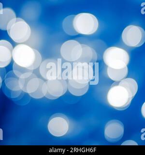 Blue bokeh abstract glow light. Energy flow defocused blurred motion abstract background Stock Photo