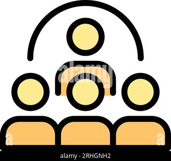 Debate class icon outline vector. Speech public. Student seminar Stock ...