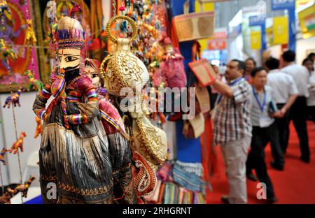 Kunming, China's Yunnan Province. 6th June, 2013. South Asian products are seen at the first China-South Asia Expo in Kunming, capital of southwest China's Yunnan Province, June 6, 2013. Credit: Lin Yiguang/Xinhua/Alamy Live News Stock Photo