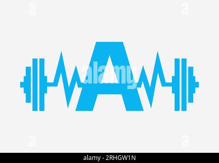 Letter A Fitness Gym Logo. Fitness Logotype Symbol Stock Vector