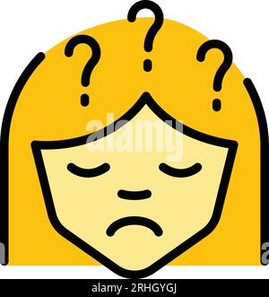 Healthy mind icon outline vector. Stress reduction. Soul body color flat Stock Vector