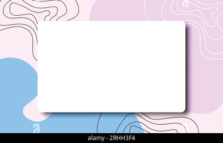 blank paper illustration background design with pastel colorful doodle frame. eps 10 vector. Stock Vector