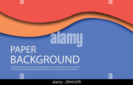 minimalist digital colorful paper abstract background Stock Vector