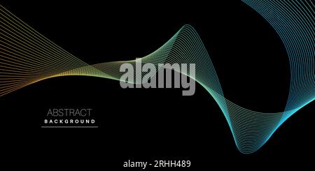 dynamic blue light wave modern abstract background Stock Vector