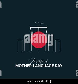 Happy international mother language day, banner, poster, vector art. Stock Vector