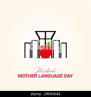 Happy international mother language day, banner, poster, vector art. Stock Vector