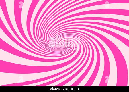 Pink Swirling spiral radial pattern background. vector illustration Stock Vector