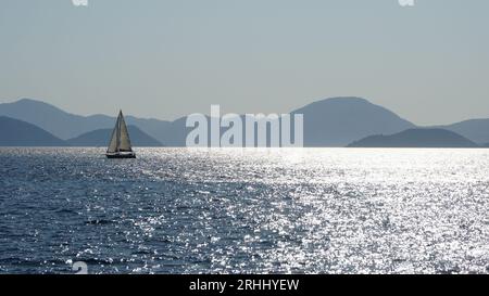 yacht cruise sailboat Stock Photo