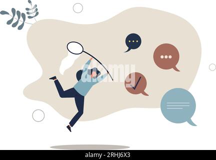 Requirement gathering, catch up meeting summary, client or customer opinion, conversation, effective communication or message and conversation concept Stock Vector