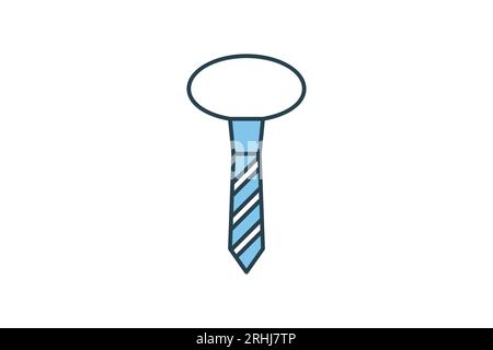 Tie Icon. Icon related to clothes icon set. flat line icon style. Simple vector design editable Stock Vector