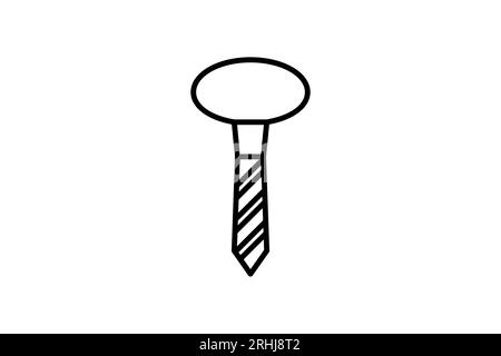 Tie Icon. Icon related to clothes icon set. line icon style. Simple vector design editable Stock Vector