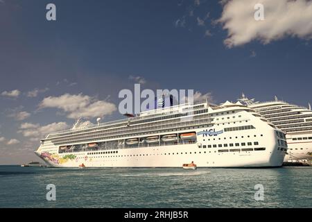 Nassau, Bahamas - Februay 18, 2016: terrific cruise ferry for tour vacation. Stock Photo