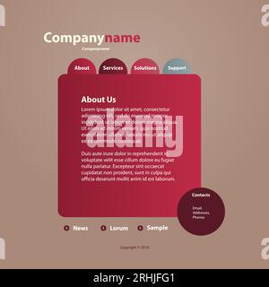 Website Template Stock Vector
