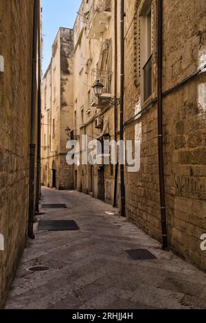 View of an alley in old Bari Stock Photo