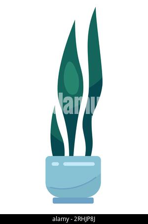 Decorative house plant semi flat colour vector object Stock Vector