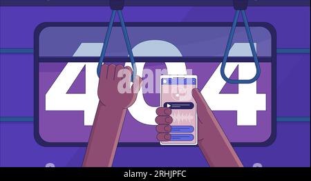 Subway music error 404 flash message Stock Vector
