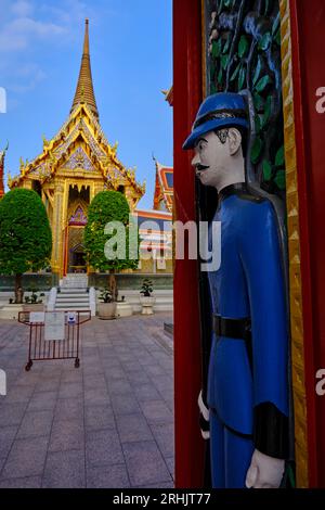 Thailand, Bangkok, Wat Ratchabophit temple, funerary complex housing small monuments of different styles in memory of members of the royal family Stock Photo