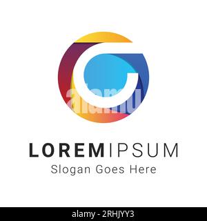 Modern Abstract Initial Letter G Logo Design G Letter Company Logotype Stock Vector