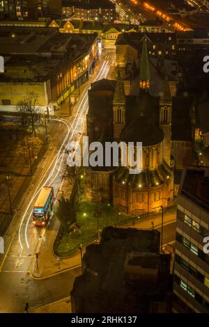 Night view on St Michael's Church in Croydon town, Greater London, United Kingdom Stock Photo