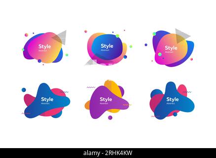 Bright multi-colored abstract forms Stock Vector