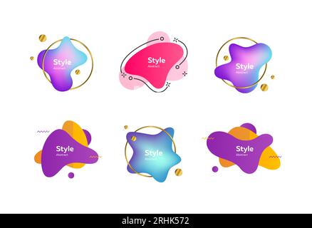 Soft fluid shapes with text sample Stock Vector