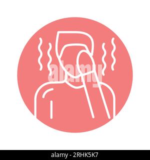 Weakness color line icon. Isolated vector element. Outline pictogram for web page, mobile app, promo Stock Vector
