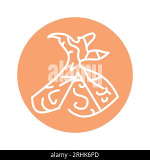 Semazen line color icon. Isolated vector element. Outline pictogram for web page, mobile app, promo Stock Vector
